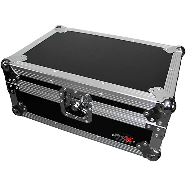 XS M10 ATA Style Flight Road Case for 10 in DJ Mixer Black Chrome