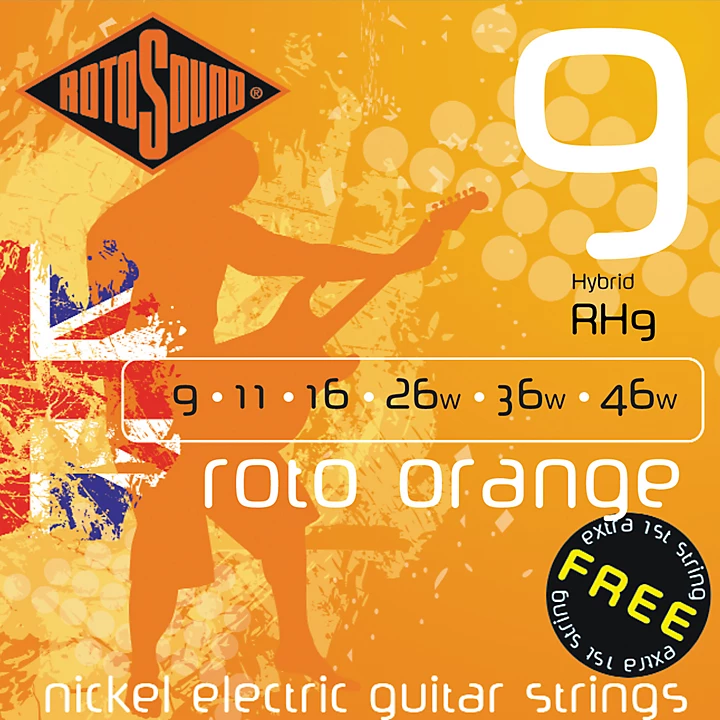 Roto Orange Hybrid Electric Guitar Strings