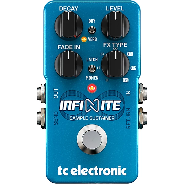 Infinite Sample Sustainer Effects Pedal Blue