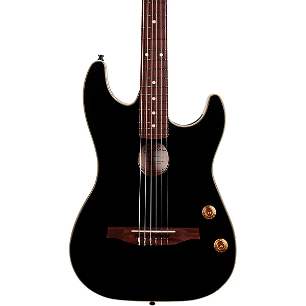 G Tour EQ Cedar Maple Nylon Acoustic Electric Guitar Matte Black