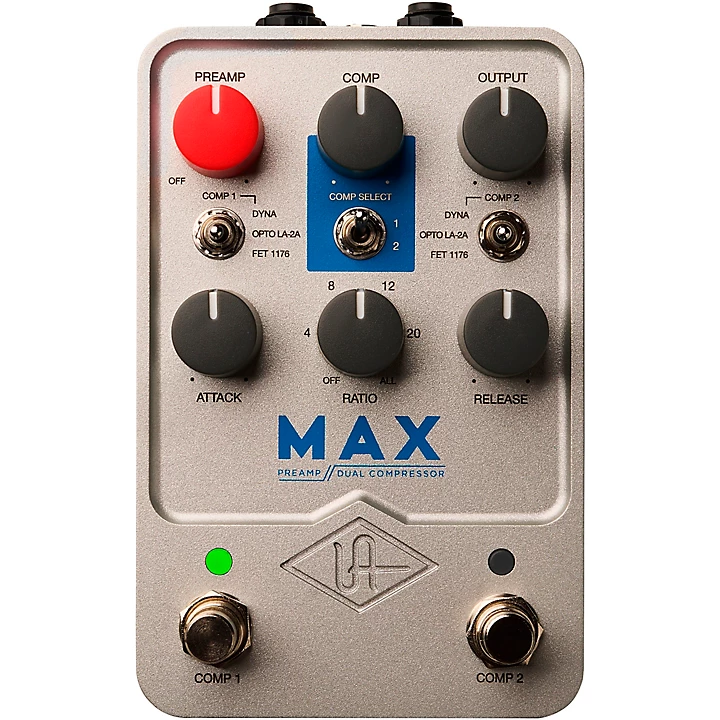 Max Preamp Dual Compressor Effects Pedal White