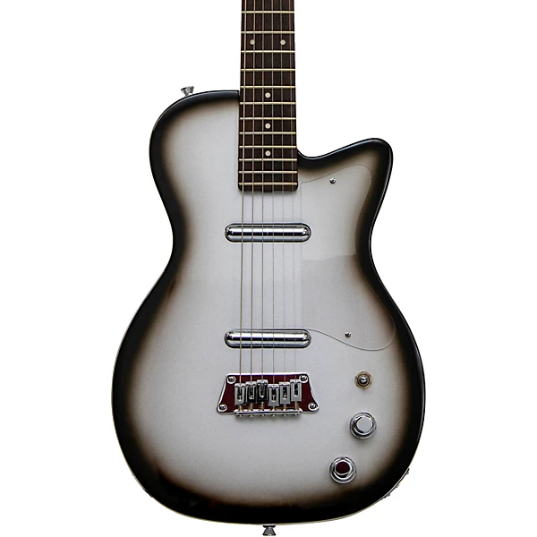 Silvertone Solid Body Electric Guitar Silverburst
