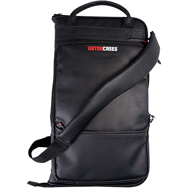 Deluxe Faux Leather Drum Stick Bag Black