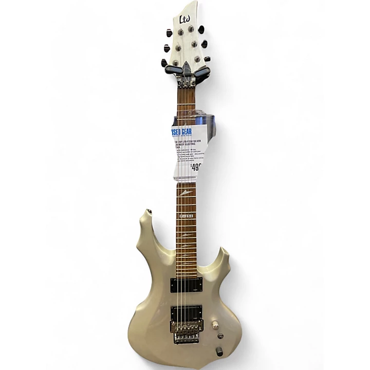 Used ESP LTD F250 SILVER Solid Body Electric Guitar