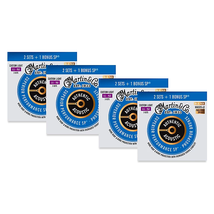 MA535 Authentic Acoustic SP Custom Light Guitar Strings