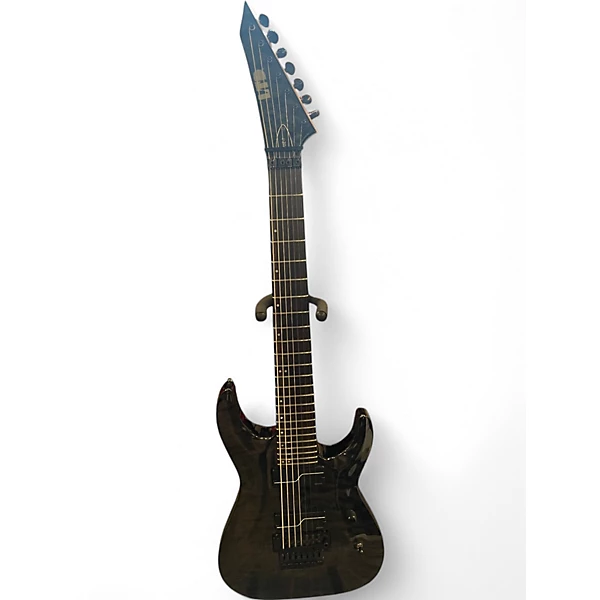 Used ESP LTD BUZ7 BUZ MCGRATH Trans Black Solid Body Electric Guitar