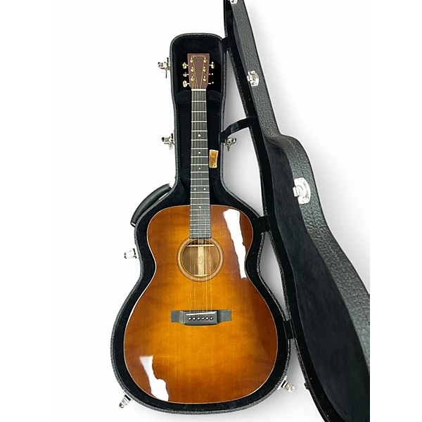 Used Martin Custom Shop OM 14F Mahogany Burst Acoustic Guitar