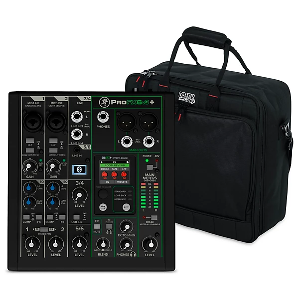 ProFX6v3 6 Channel Mixer With Gator Mixer Bag