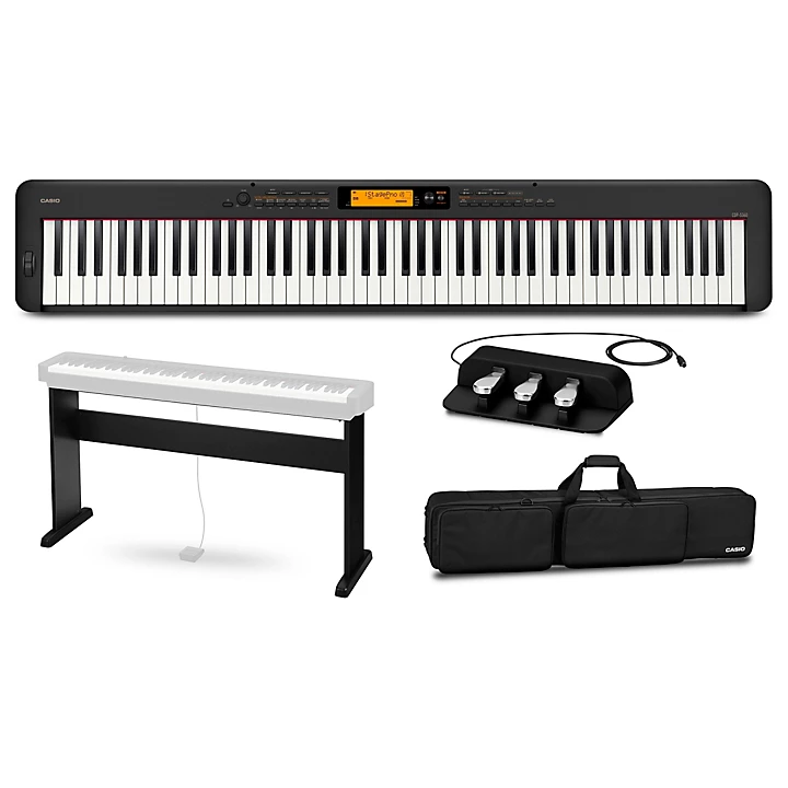 CDP S360 Digital Piano With CS 46 Stand SP 34 Pedal and Bag Black