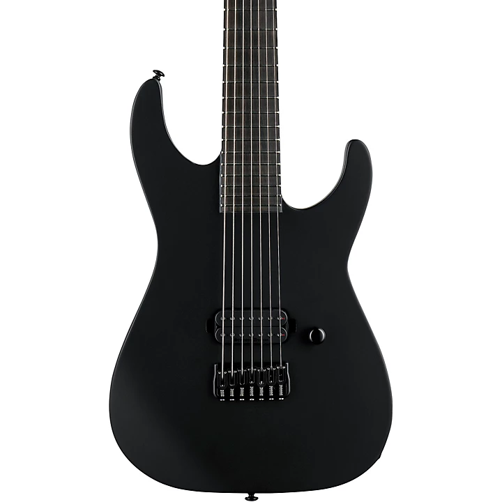 LTD M 7HT BARITONE Black Metal Electric Guitar Black Satin