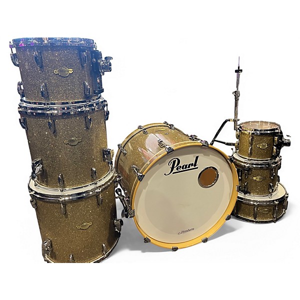 Pearl Used Pearl 7 Piece MASTERS ALL MAPLE GRANITE SPARKLE Drum Kit.gc