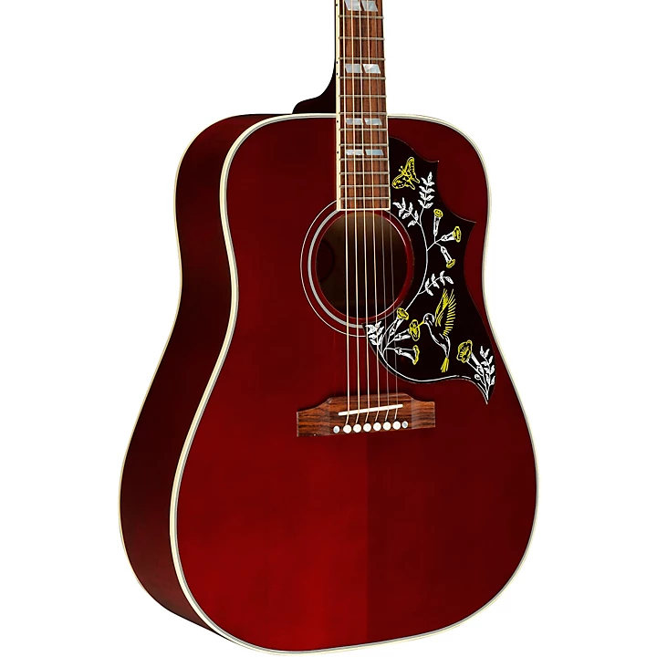 Hummingbird Standard 3A Quilt Limited Edition Acoustic Electric Guitar Wine Red