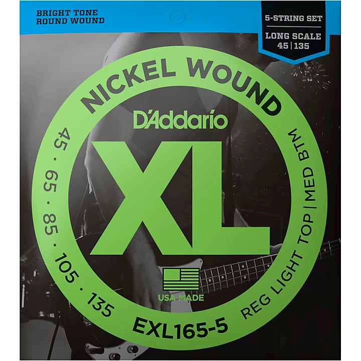 XL165 5 Electric 5 String Bass Guitar Strings