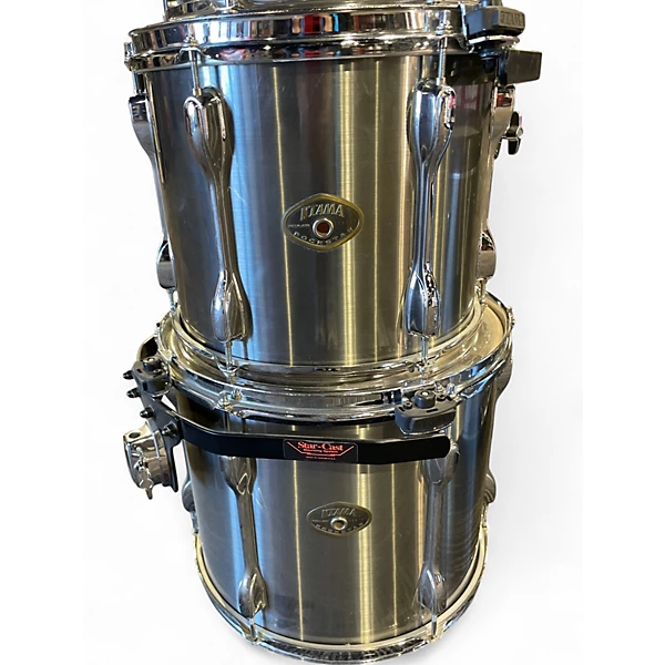 TAMA Used TAMA 4 Piece Rockstar Chrome Silver Drum Kit.gc