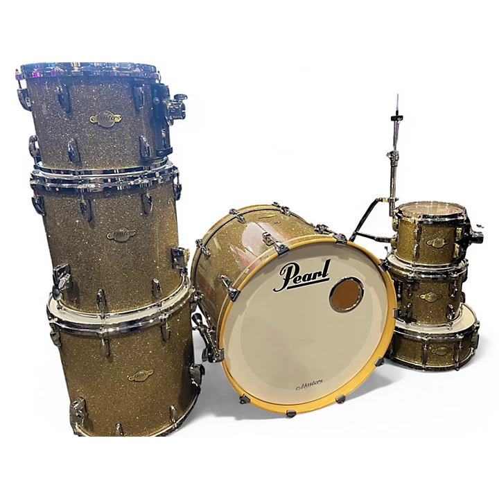 Pearl Used Pearl 7 Piece MASTERS ALL MAPLE GRANITE SPARKLE Drum Kit.gc