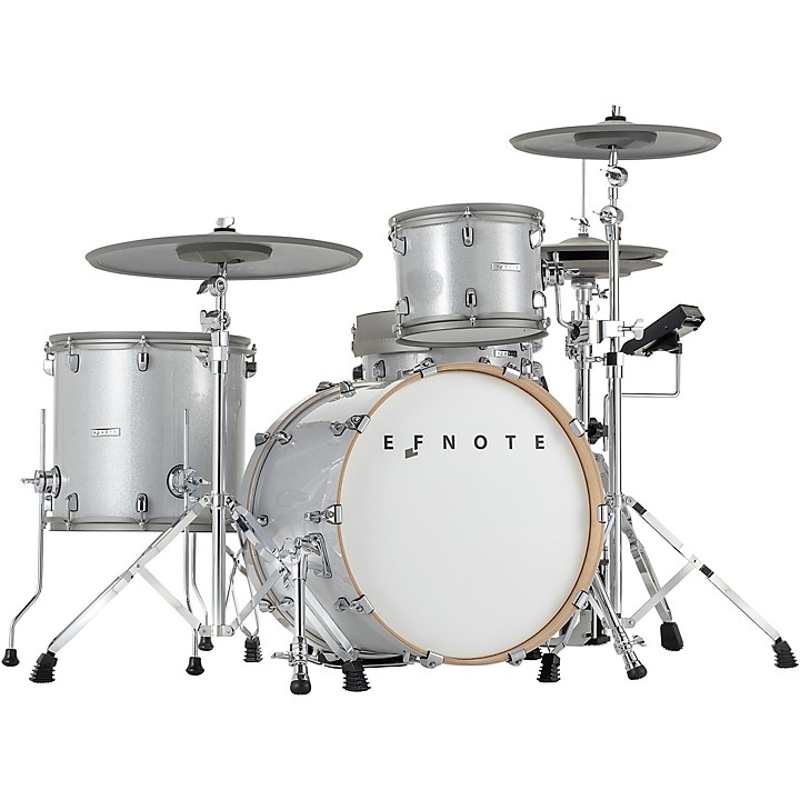 7 Acoustic Designed Electronic Drum Set White Sparkle