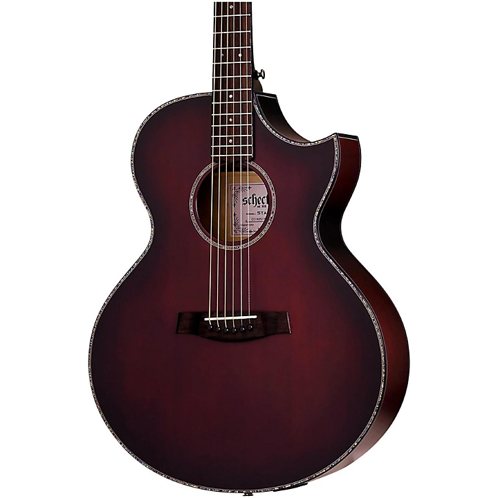 Orleans Stage Acoustic Electric Guitar Vampyre Red Burst