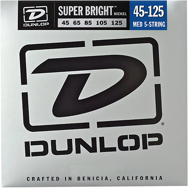 Super Bright Nickel Medium 5 String Bass Guitar Strings