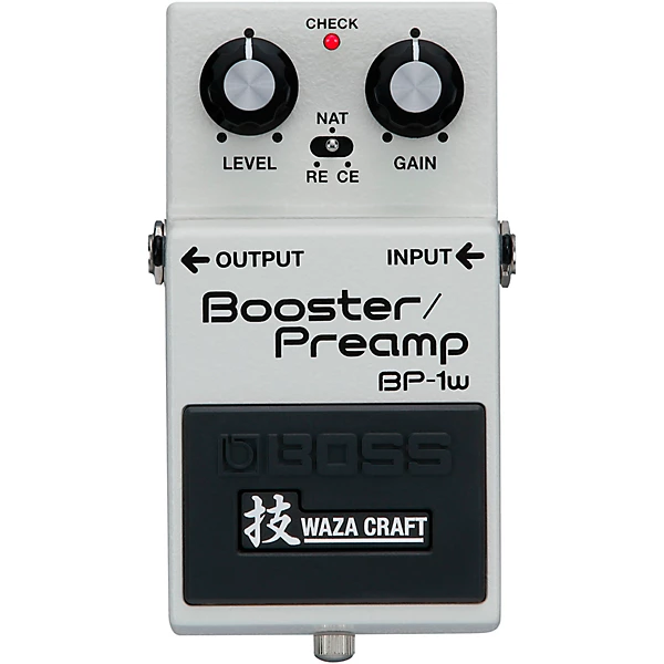 BP 1W Waza Craft Booster Preamp Effects Pedal White