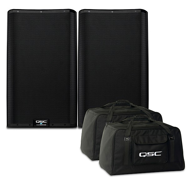 K122 Powered Speaker Pair With Tote Bags