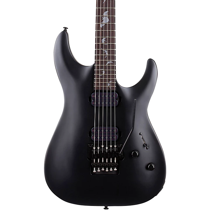 Damien 6 FR 6 String Electric Guitar Satin Black