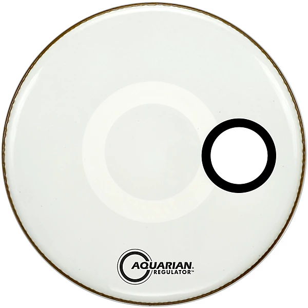 Regulator Off Set Hole Gloss White Bass Drum Head 20 in