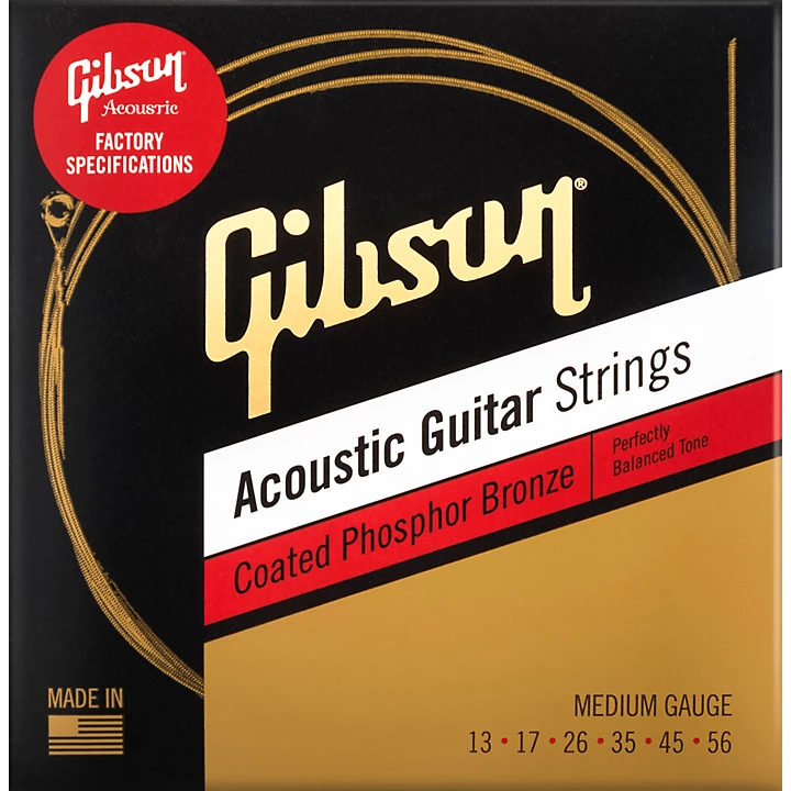 Coated Phosphor Bronze Acoustic Guitar Strings Medium