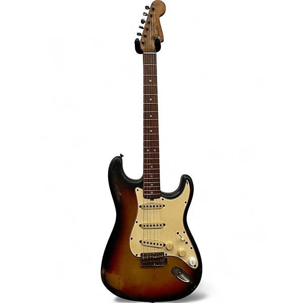 Vintage 1965 Fender Stratocaster Sunburst Solid Body Electric Guitar