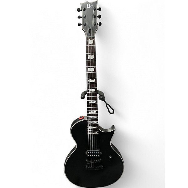 ESP Used ESP EC Black Metal Flat Black Solid Body Electric Guitar.gc