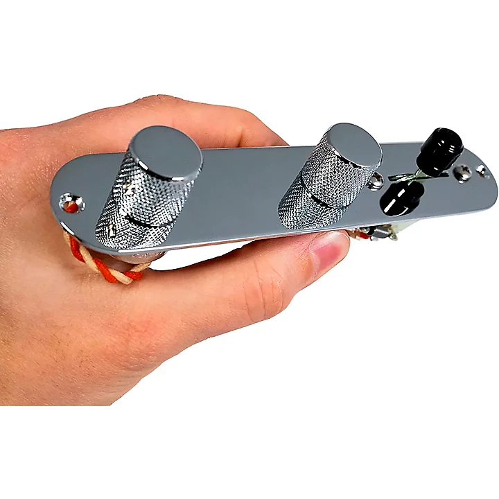 Tele Chrome Reversed Control Plate Upgrade With Knobs Forward