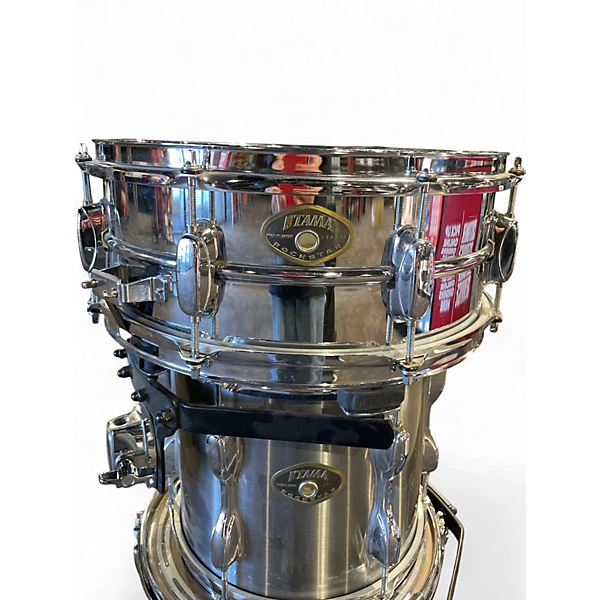 TAMA Used TAMA 4 Piece Rockstar Chrome Silver Drum Kit.gc