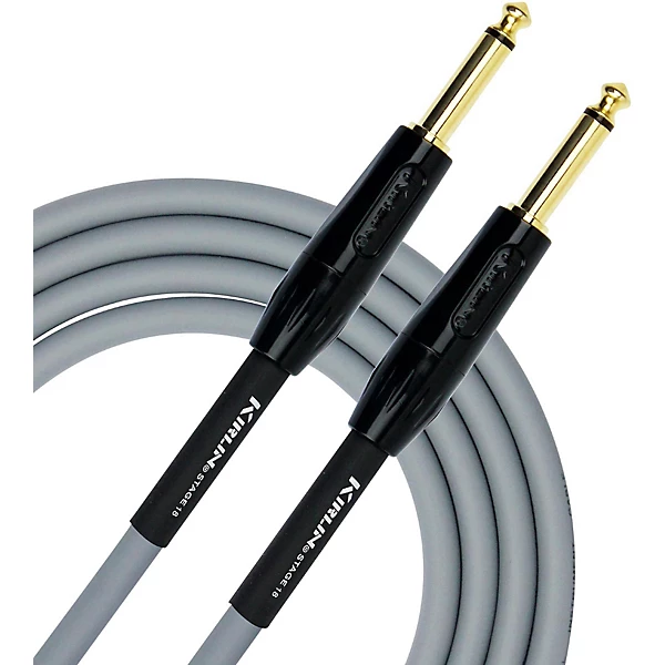 18AWG Stage Instrument Cable with Gray PVC Jacket 10 ft