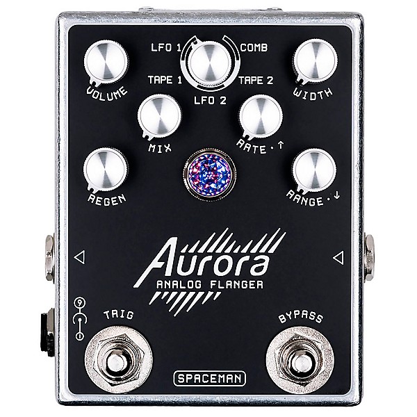 Aurora Analog Flanger Effects Pedal Silver Standard