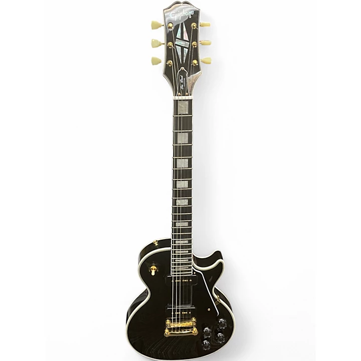 Used Epiphone Les Paul Custom P 90 Ebony Solid Body Electric Guitar
