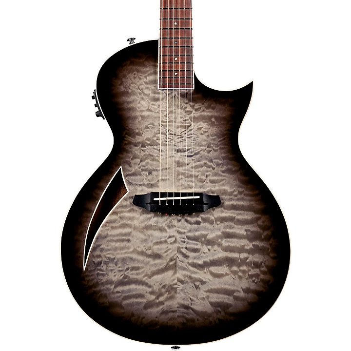 ESP LTD TL 6 Thinline Acoustic Electric Guitar Charcoal Burst