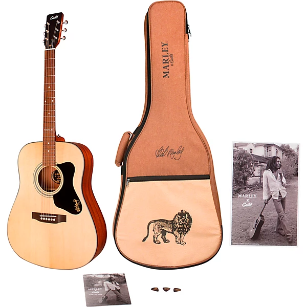 Guild A 20 Bob Marley Dreadnought Acoustic Guitar Natural