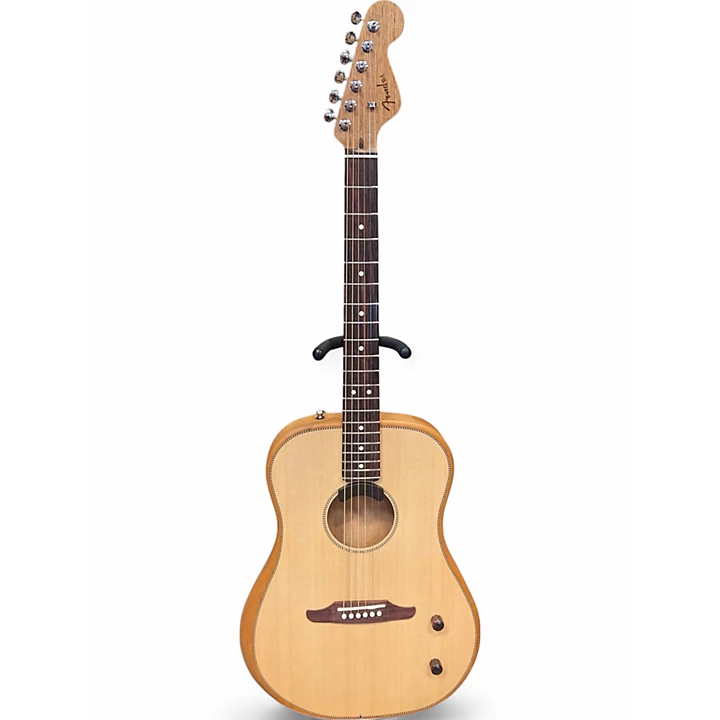 Used Fender highway dreadnaught Natural Acoustic Electric Guitar
