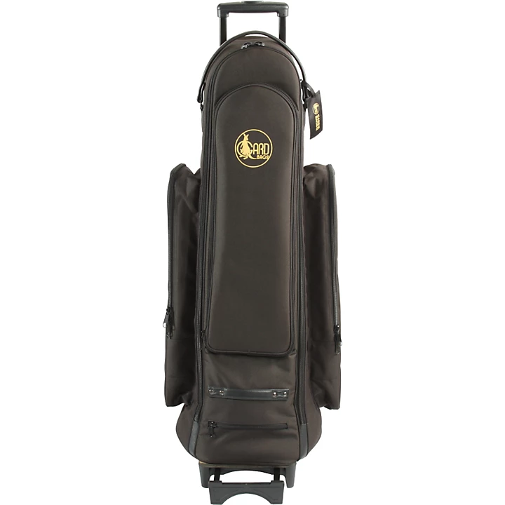 Bass Trombone Wheelie Bag 24 WBFSK Black Synthetic w Leather Trim