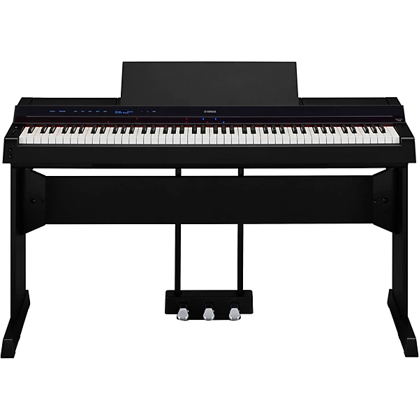 P S500 88 Key Smart Digital Piano with L300 Stand and LP 1 Triple Pedal Black