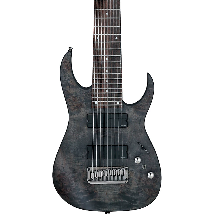 RG9PB RG Axe Design Lab 9 String Electric Guitar Transparent Gray Flat