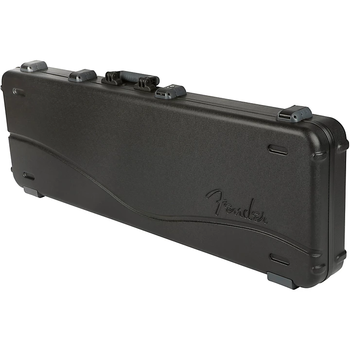Deluxe Molded ABS P J Bass Guitar Case Black Gray Silver