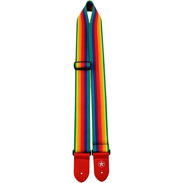 2 Rainbow Cotton Guitar Strap 2 in