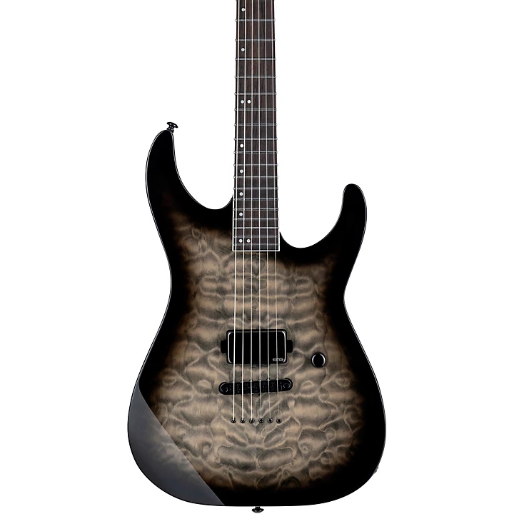 LTD M 1001NT Quilted Maple Electric Guitar Charcoal Burst