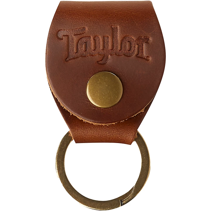 Key Ring with Pick Holder Medium Brown