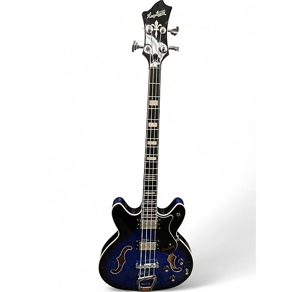 Hagstrom Used Hagstrom Viking Blue Electric Bass Guitar.gc