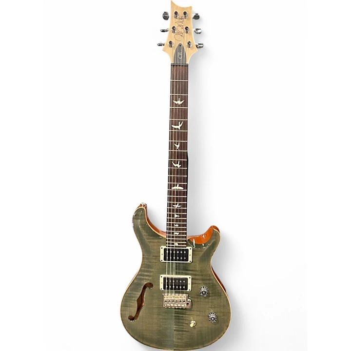 PRS Used PRS CE24 Semi Hollow Trampas Green Hollow Body Electric Guitar.gc