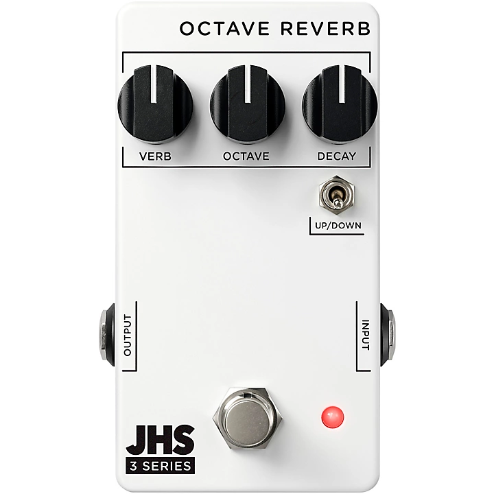 3 Series Octave Reverb Effects Pedal White