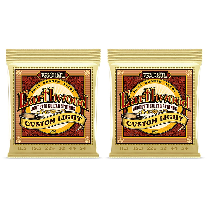 2007 Earthwood 80 20 Custom Light Acoustic Strings 2 Pack