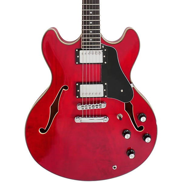 Larry Carlton H7 Hollowbody Electric Guitar See Thru Red