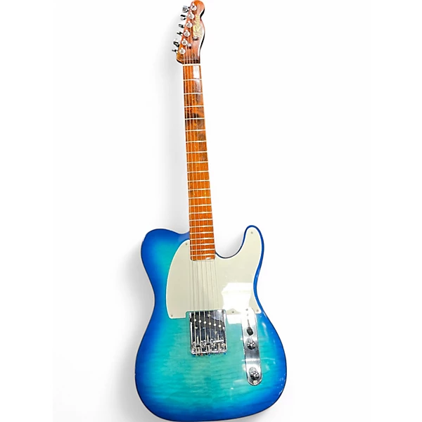 Used J. Robert T Style Blue Burst Solid Body Electric Guitar